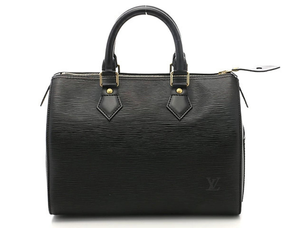 LOUIS VUITTON Speedy Handbag Epi Leather Noir Black